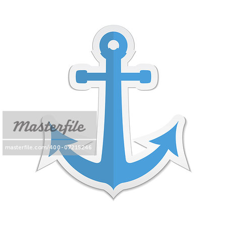 Anchor sticker icon, vector eps10 illustration