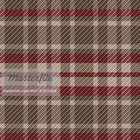 Checkered seamless vector tartan patterns with brown tinctures