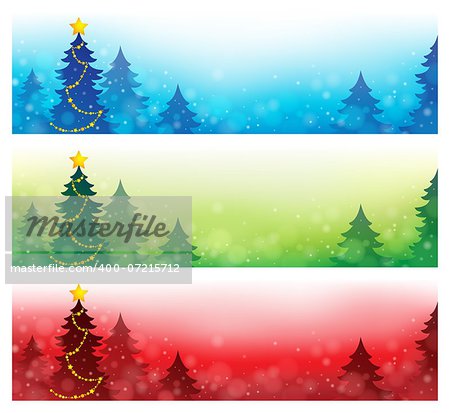 Christmas banners collection 4 - eps10 vector illustration.