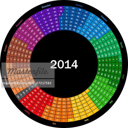 Round calendar 2014