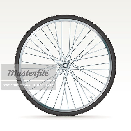 3D bike wheel - vector illustration