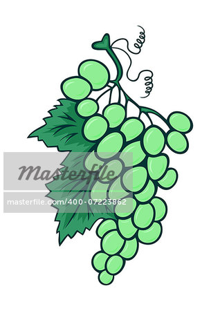 Illustration of abstract bunch of grapes isolated