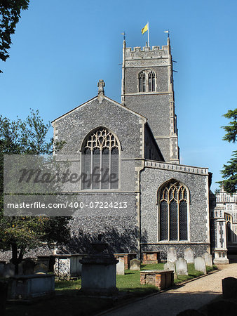 The fifteenth century St Mary the Virgin Parish Church in Woodbridge, Suffolk was constructed with limestone from the Wash and decorated with Thetford flint.
