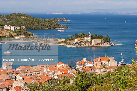 Town of Vis on island Vis, Croatia.