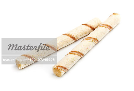 crispy cream sticks isolated on white background