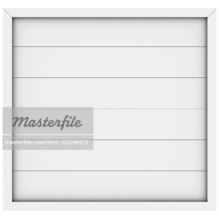 White billboard. 3d render isolated on white background