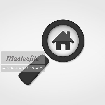 Search house icon, vector eps10 illustration