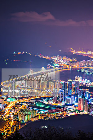 Busan, South Korea skyline.