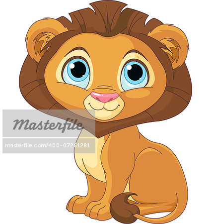 A cute Cartoon Lion character