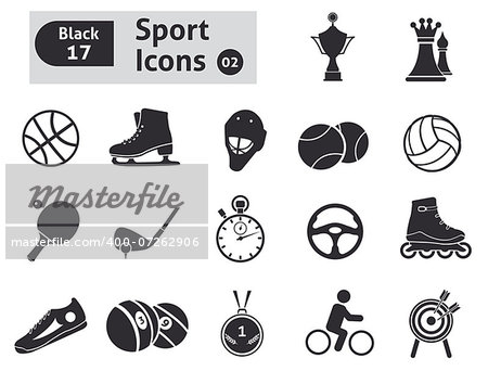 Sport icons. Vector set for you design