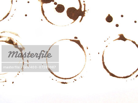 Coffee stains and splatters design  for grunge design.