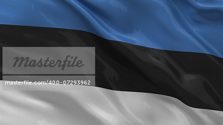 Flag of Estonia waving in the wind