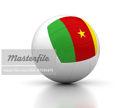 Cameroon Volleyball Team (isolated with clipping path)