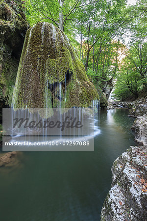 Waterfall Bigar. Located at the intersection with the parallel 45 in Romania.