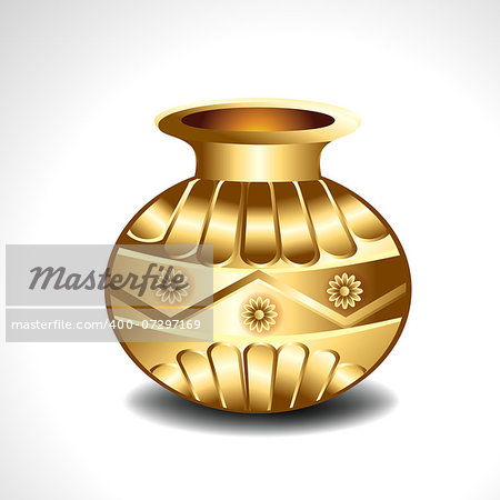 Vector Golden Pot Vector illustration
