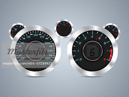 Cool new dashboard design with shiny metallic elements