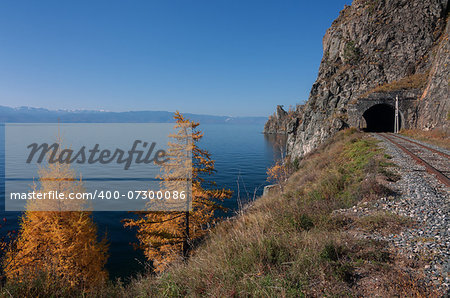 Autumn on the Circum-Baikal railway on south Baikal