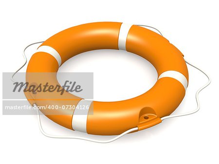 Life buoy image with hi-res rendered artwork that could be used for any graphic design.