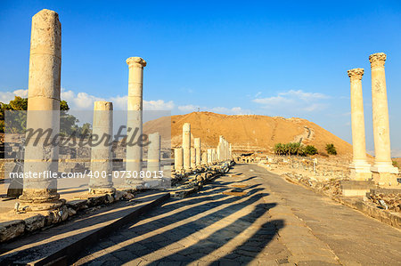 Ancient city of Beit She'an in Israel