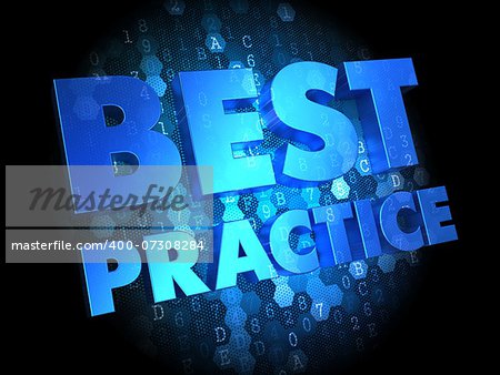 Best Practice - Text in Blue Color on Dark Digital Background.