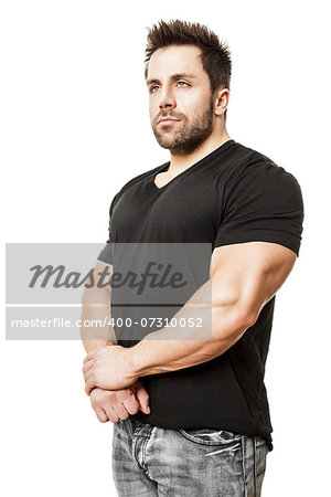 An image of a handsome young muscular sports man