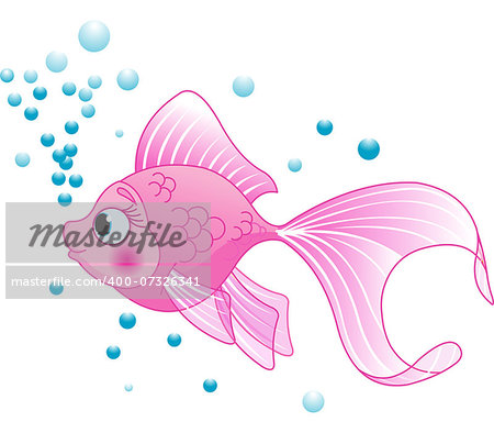 Illustration of cute pink fish