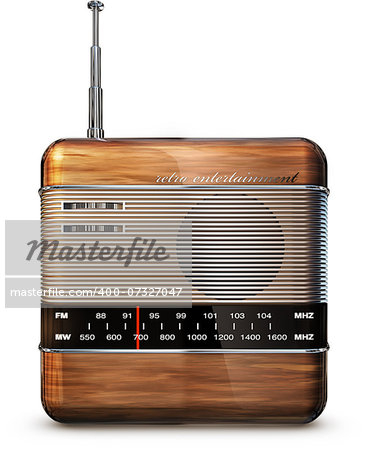 high resolution 3d rendering of radio