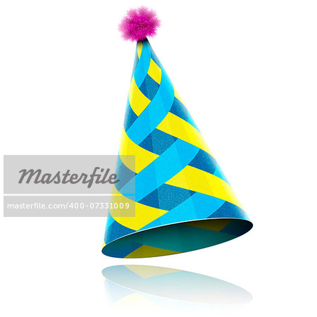 Glossy Cone-like Hat For Event Celebration. Vector Illustration.