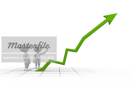 3d people - men, person and chart financial