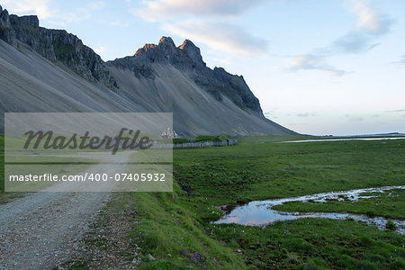 Iceland landscape in summer evening