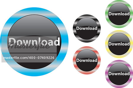 Download button upload web icon save symbol