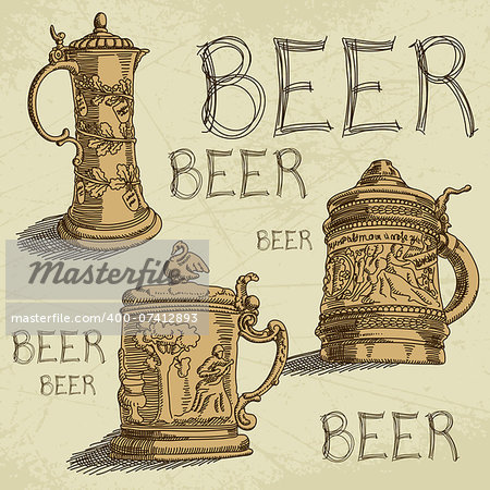 beer background, this illustration can be used for your design