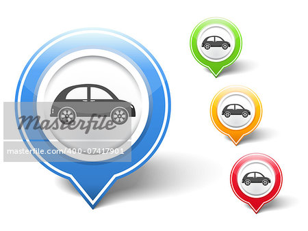 Retro car icon, vector eps10 illustration