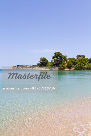 beautiful coast on the Blue Sea, siracusa, sicily, italy