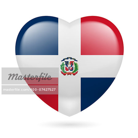 Heart with Dominican flag colors. I love Dominican Republic