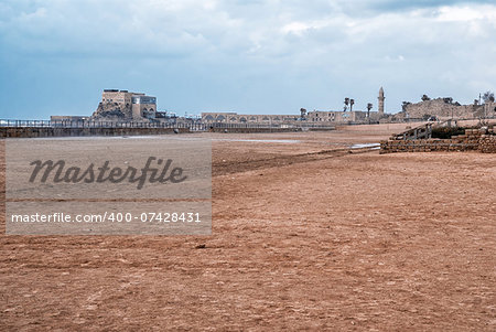 Roman Ruins in Caesarea, Ancient theatre king Herod the Great