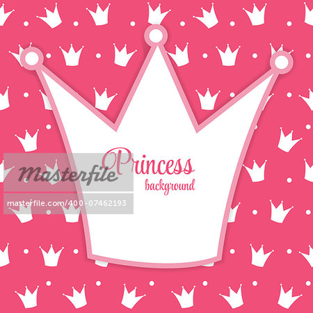 Princess Crown  Background Vector Illustration.