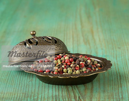 assorted red, black and and white spice pepper