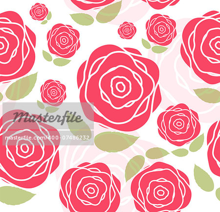 Floral Seamless Pattern Background for Wedding and Birthday. Vector Illustration