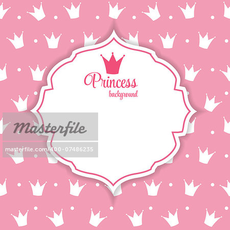 Princess Crown  Background Vector Illustration