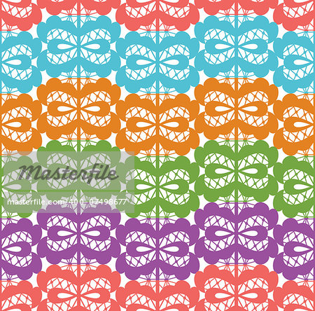 Vector abstract seamless lace pattern. cute colorful background