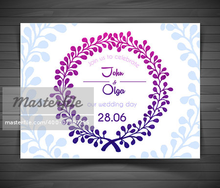 Vector illustration (eps 10) of Wedding card