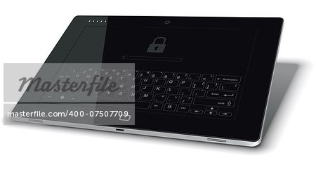 Vector illustration of a tablet in high detail. File type: vector EPS AI8 compatible.