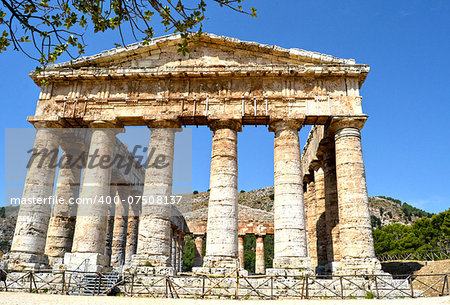 Ancient temple of Segesta in the valley - Trapani, Sicily