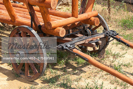 old wooden american cart