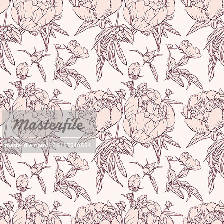 Elegant floral wallpaper - seamless pattern