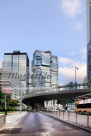 HONG KONG - MARCH 29: Lippo Centre. The buildings were designed by Australian architect Paul Rudolph. Tower I is 172 m, and Tower II is 186 m on March 29, 2012 in Hong Kong