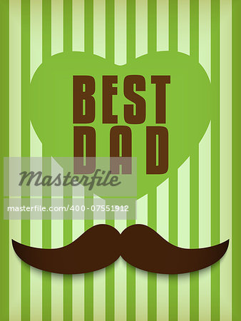 Vector - Happy Father Day Mustache Love