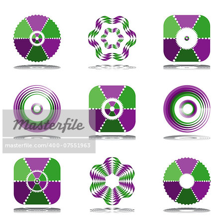 Design elements set. Abstract icons. Vector art.