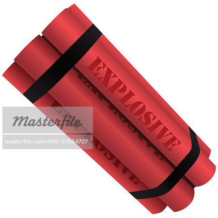 Explosives curb of several elements. Vector illustration.